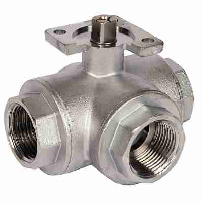 ART87 3 Way 'T' Port Brass Ball Valve BSP Parallel