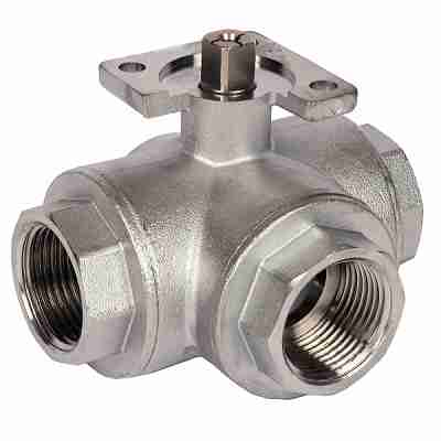 ART87 3 Way 'T' Port Brass Ball Valve BSP Parallel