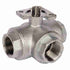 ART87 3 Way 'T' Port Brass Ball Valve BSP Parallel