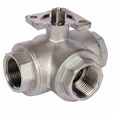 ART88 3 Way 'L' Port Brass Ball Valve BSP Parallel