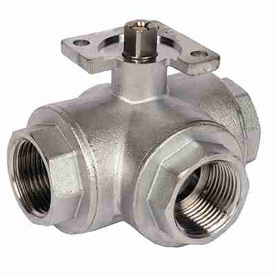 ART88 3 Way 'L' Port Brass Ball Valve BSP Parallel