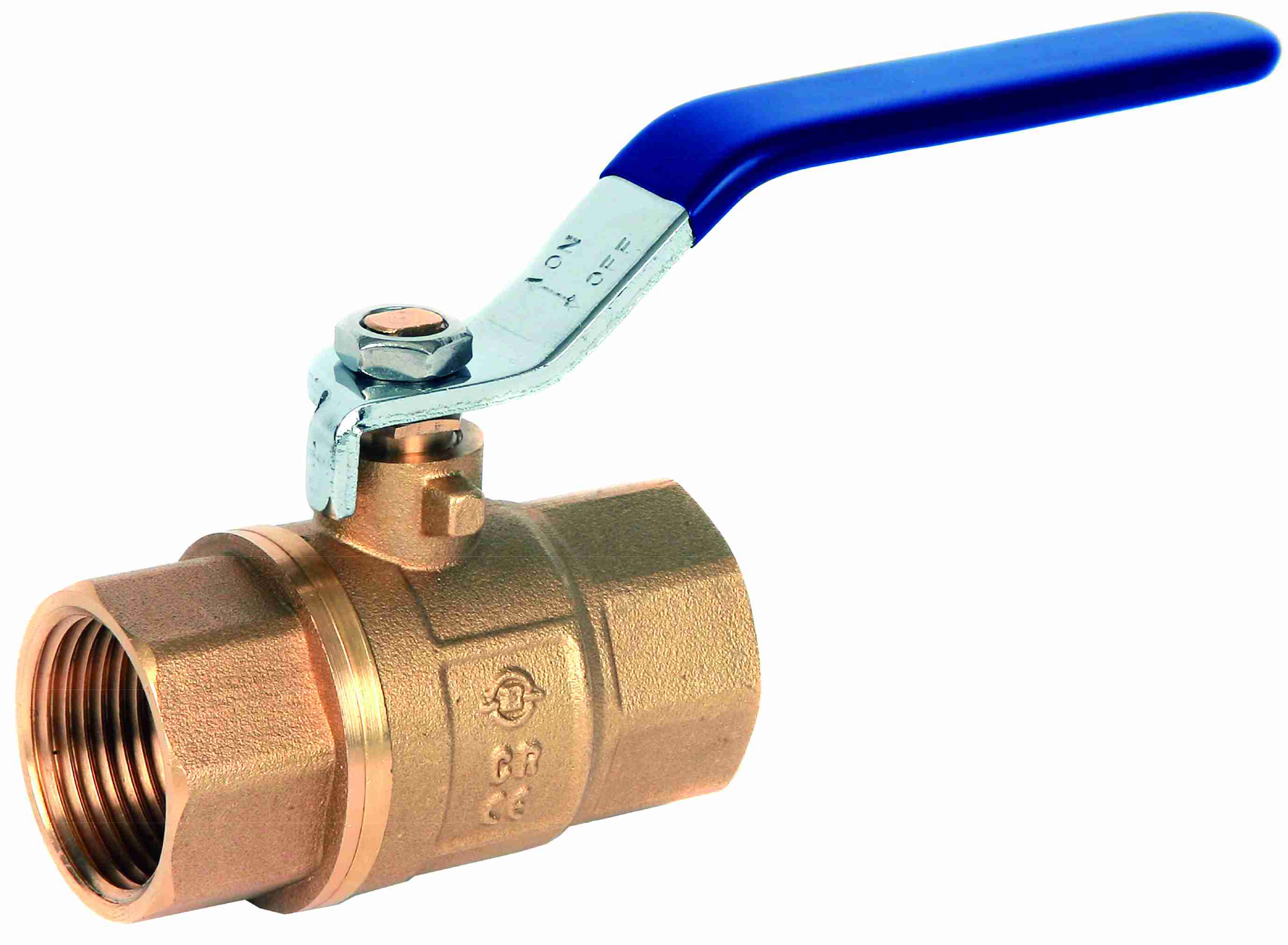ART50 2-Pc DZR Brass Ball Valve BSP Taper F/F Ends 1/4"