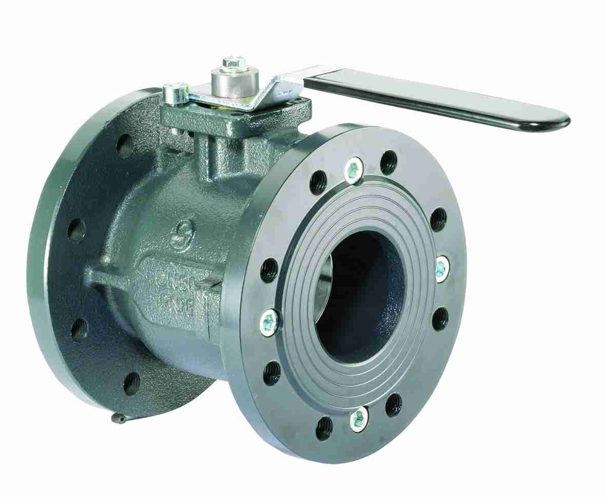 ART78 Cast Iron PN16 Flanged Ball Valve in blue 2 1/2" size