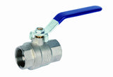 ART54 Blue 2 Piece Brass Ball Valve  BSP Parallel