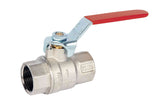 ART45T Red 2 Piece Brass Ball Valve BSP Taper