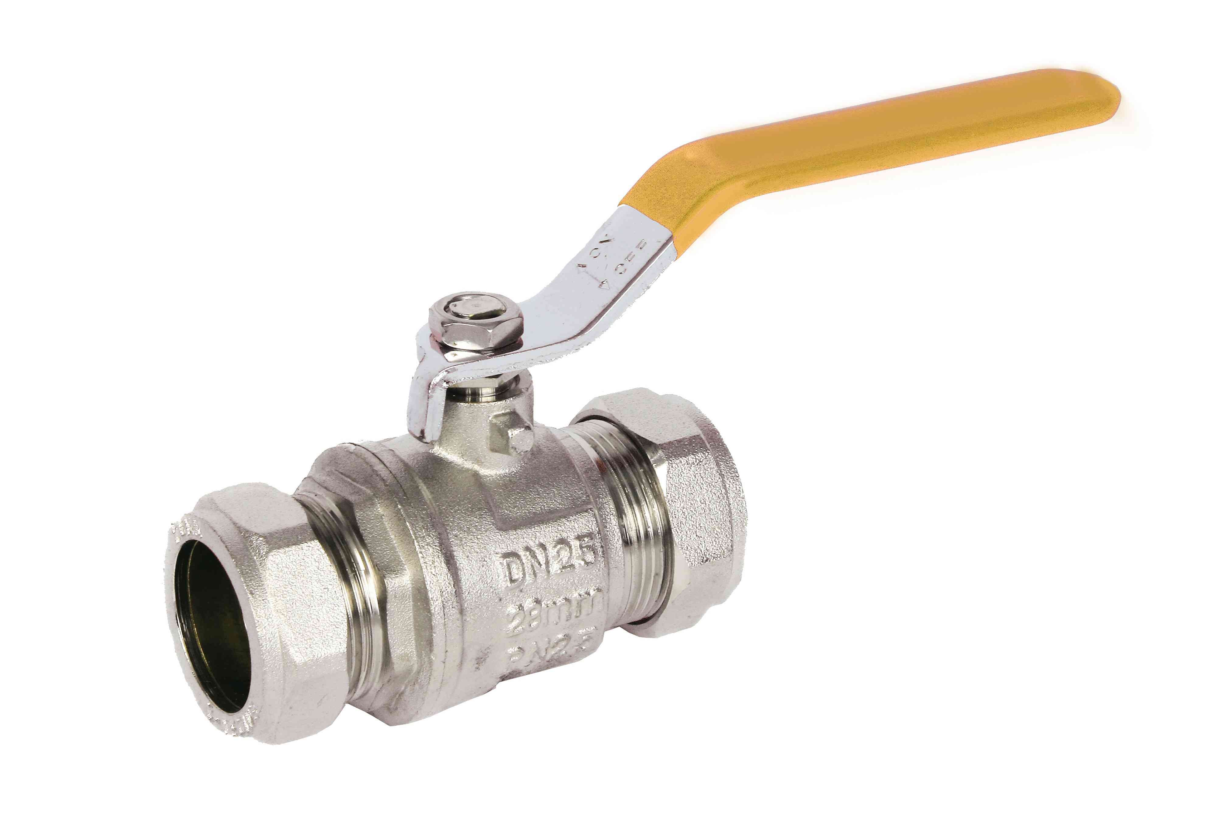 ART89X Yellow Brass Ball Valve Compression Ends