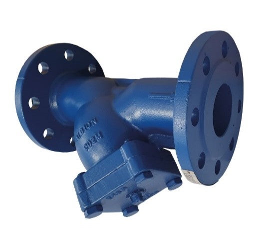 Art 187 Ductile Iron PN25 Y Type Strainer in blue 8" size