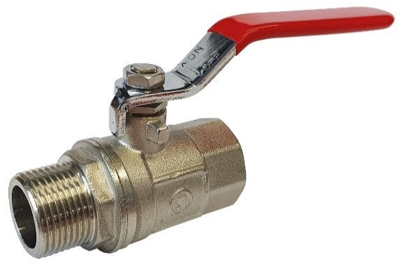 ART41 Red 2 Piece Brass Ball Valve Ml & Fl BSP