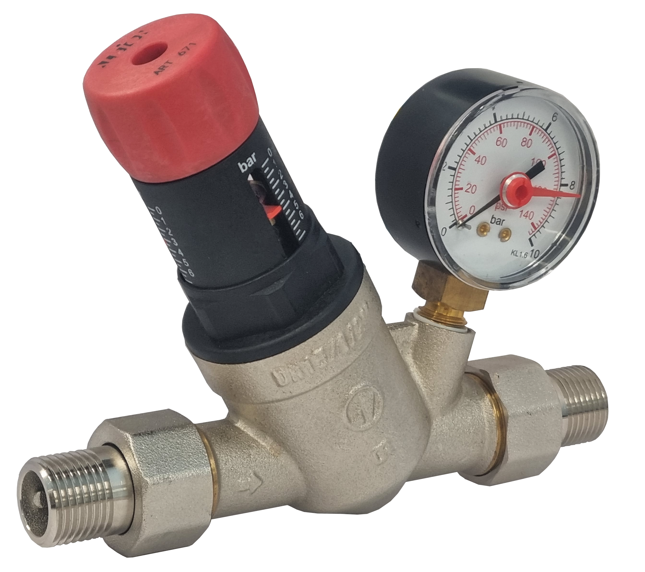 Art 671 BSPP Male DZR Brass WRAS Pressure Reducing Valve