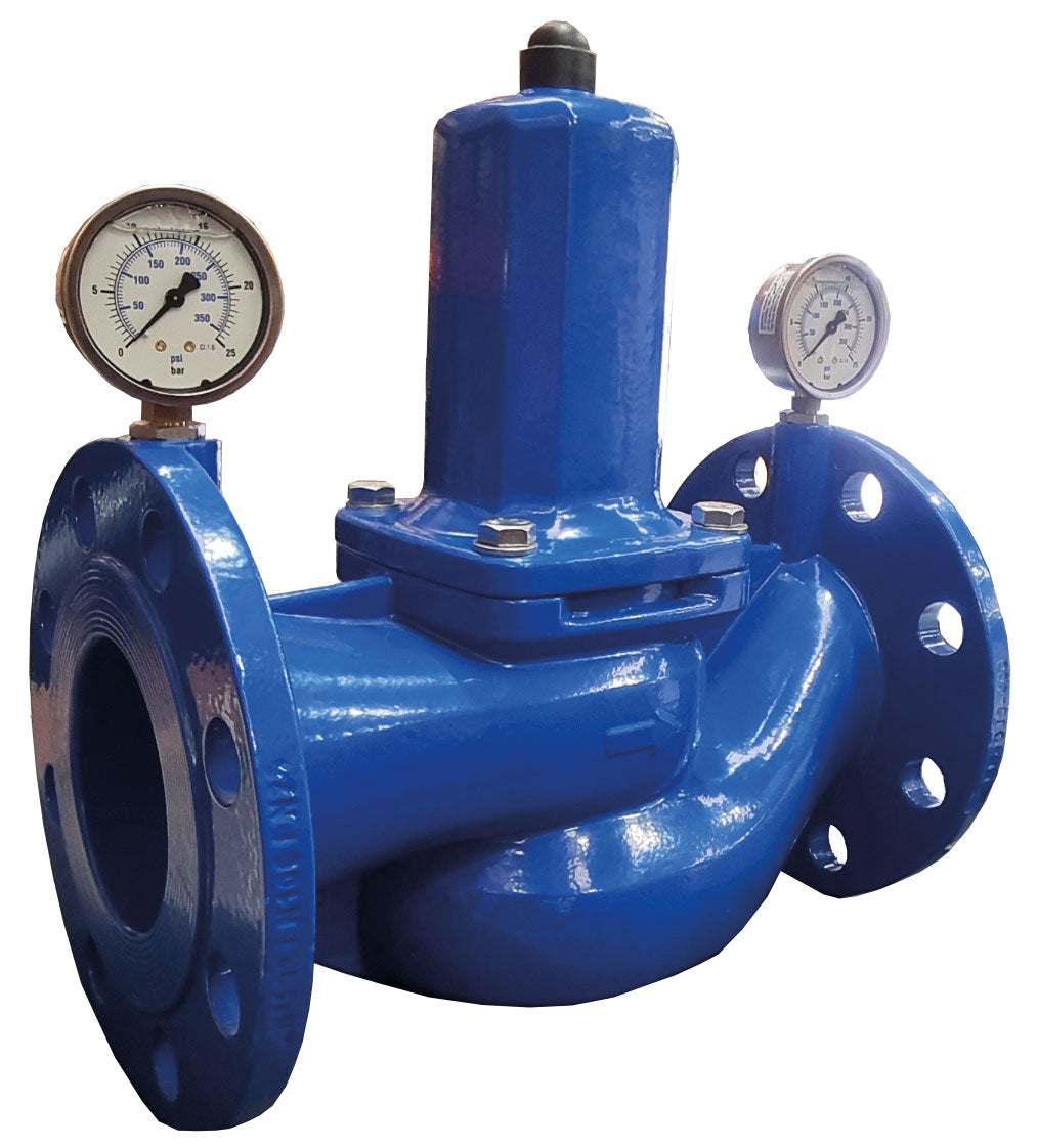 2" Art 688 WRAS Flanged PN16 DI Pressure Reducing Valve c/w 2 x Gauges - Range 3-12 Bar