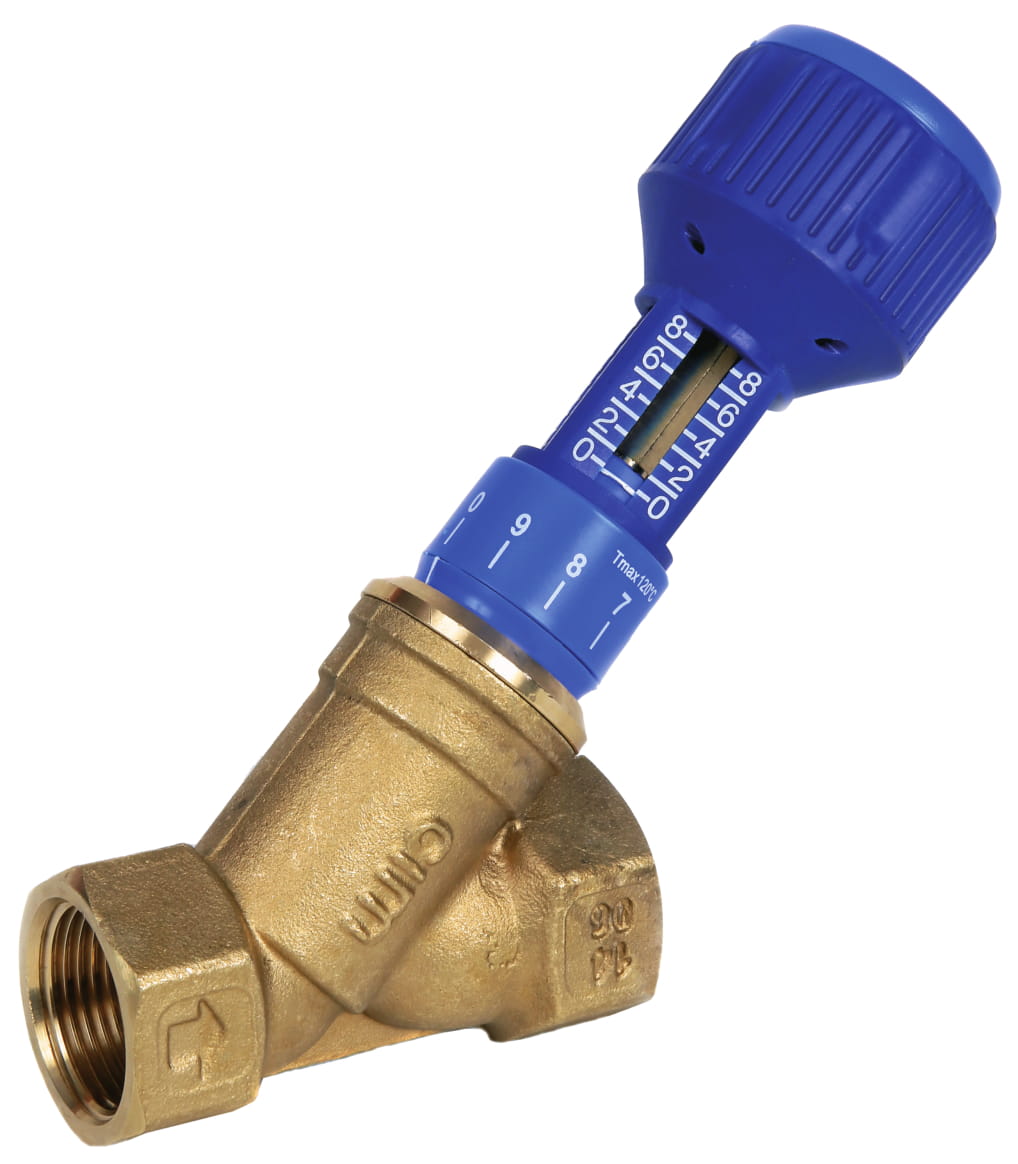 ART26 DZR Brass Double Regulating Valve Low Flow 1/2"