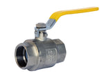 ART40P Yellow 2 Piece Brass Ball Valve BSP Parallel in yellow 4" size