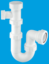 McAlpine 1 1/2" Adjustable Inlet Tubular Swivel 'P' Trap 1 1/2" size