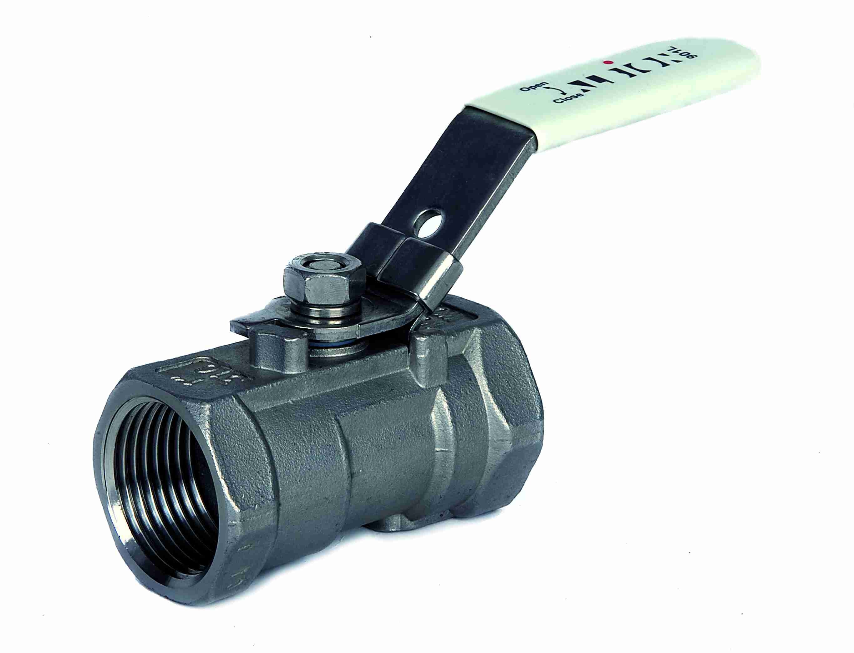 ART901L 1 Piece St.St. Ball Valve BSP Taper in silver 2" size