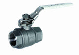 ART902 2 Piece St.St. Ball Valve BSP Taper in silver 1/4" size