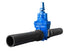 AVK Gate Valve PE Pipe Ends PN16 in blue DN80 size