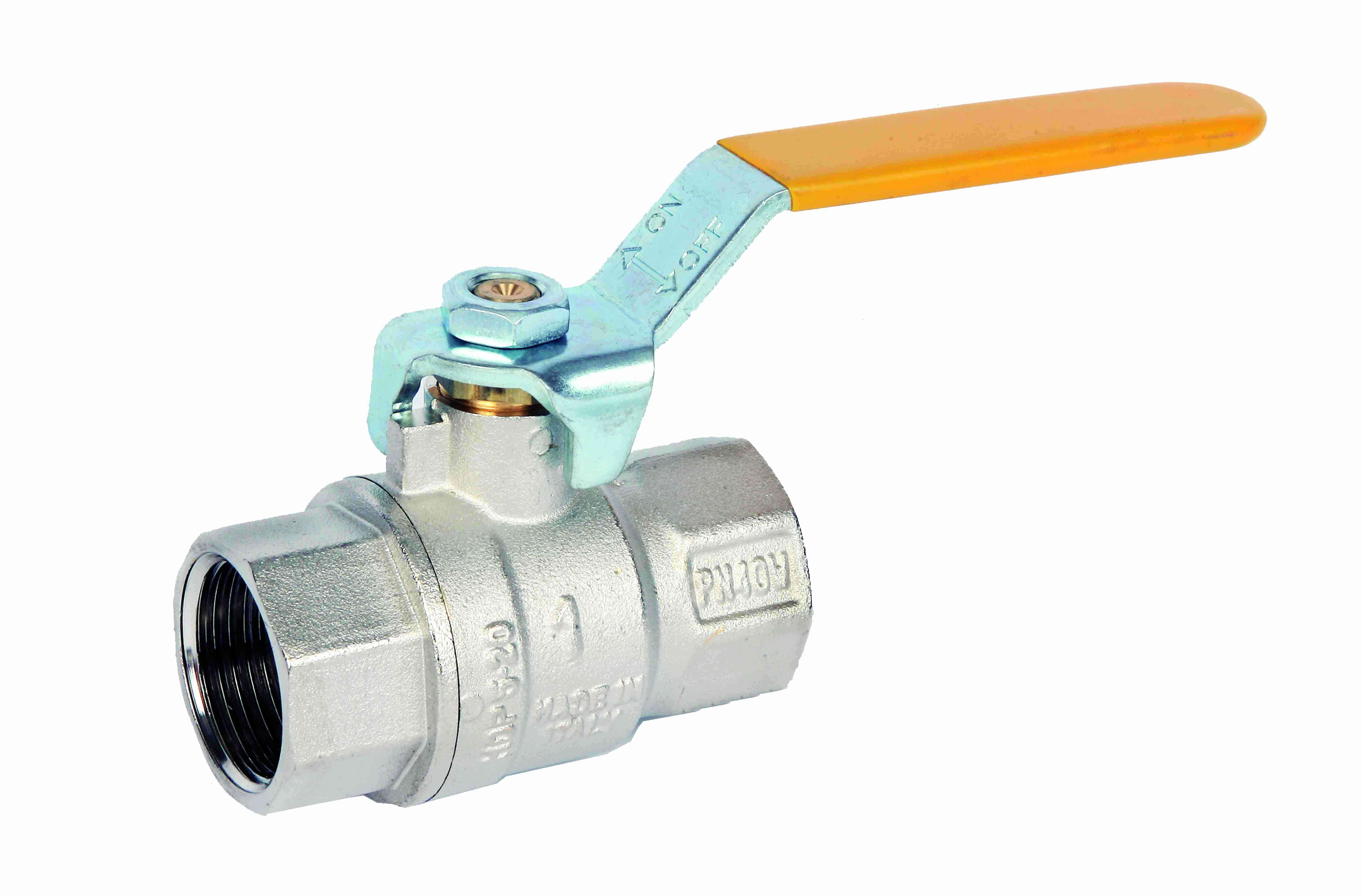 ART45P Yellow 2 Piece Brass Ball Valve BSP Parallel