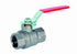 ART45NPT Red 2 Piece Brass Ball Valve NPT