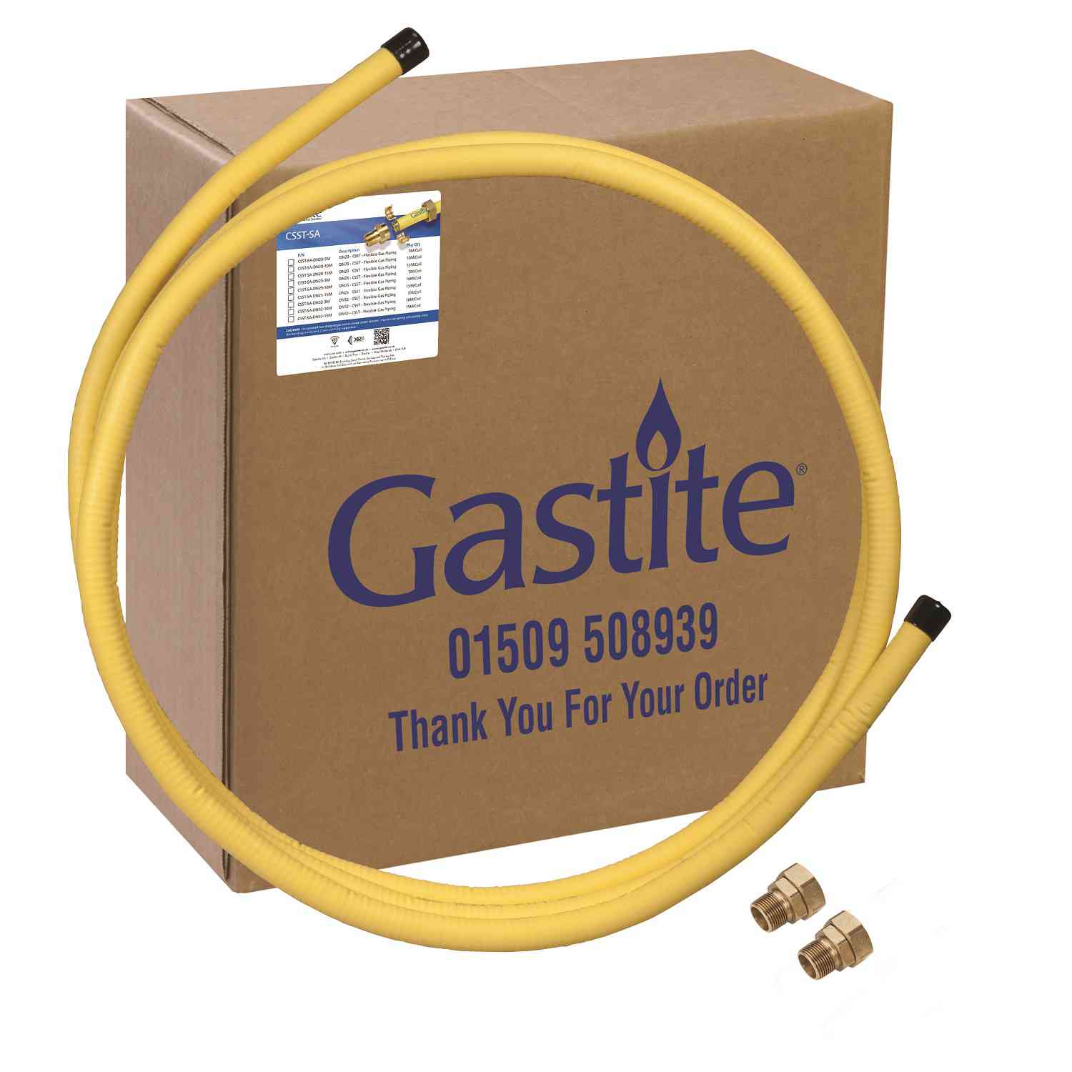 Gastite Flexible Gas Piping Contractor Kits in yellow 32mm size