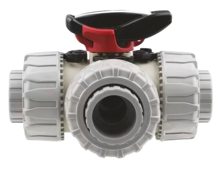 Durapipe Corzan TKD 3 Way Ball Valve L Port FPM