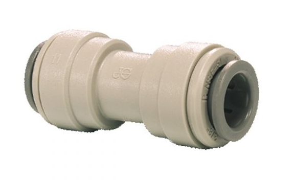 JG Push-In Equal Straight Connector in white 1/2" size