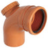 FloPlast D169 87.5 Degree Access Bend Single Socket 110mm in terracotta 110mm size
