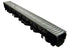 FloPlast D701 1m Channel Drainage (Inc. Galv. Grate) in black