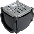 FloPlast D720 Drain Corner with Galvanised Grate in black