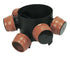 FloPlast D800 Deep Inlet Chamber Base 5x110mm in black 110mm size