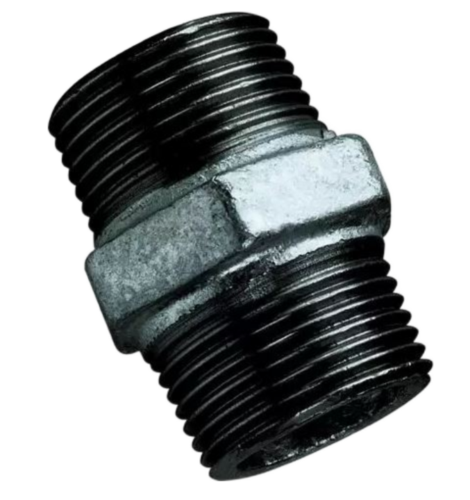 Black Equal Hexagon Nipple Male BSPT