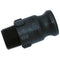 PP Male Threaded Plug NPT in black 3" size