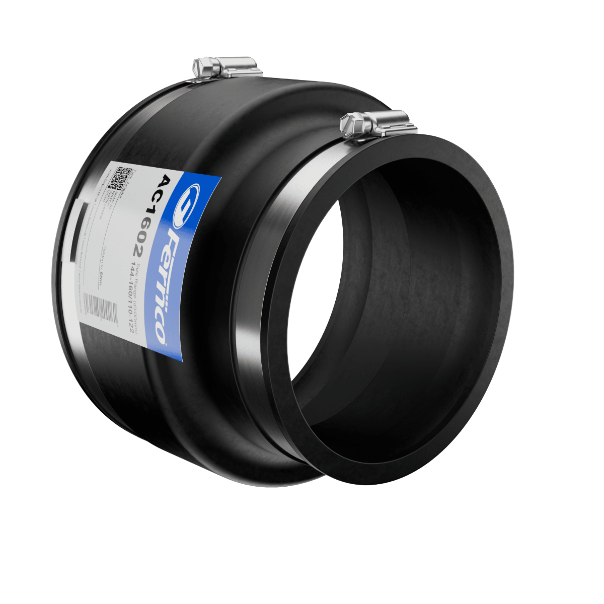 Fernco AC Adaptor Coupling EPDM Rubber