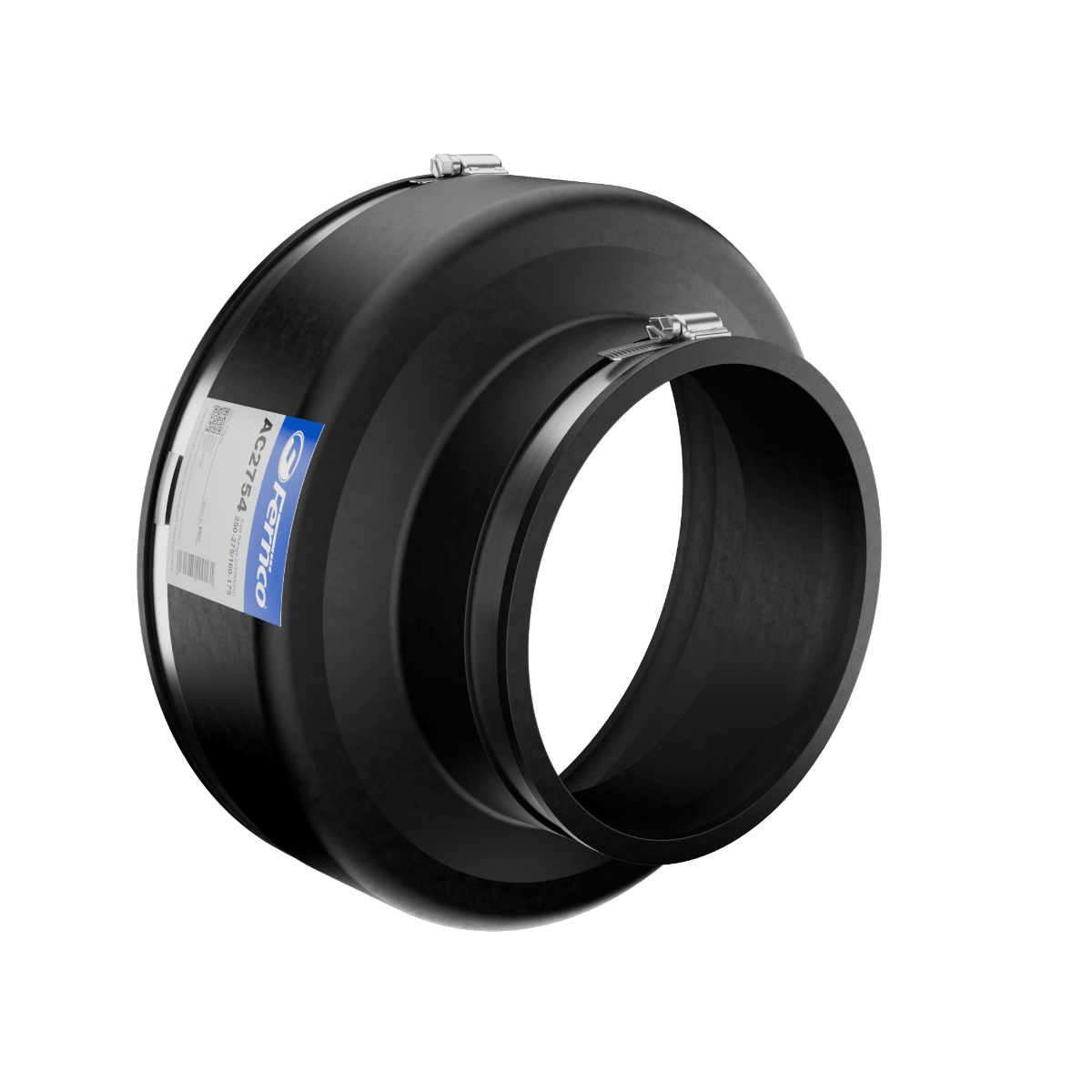 Fernco AC Adaptor Coupling EPDM Rubber in black 250-275mm size