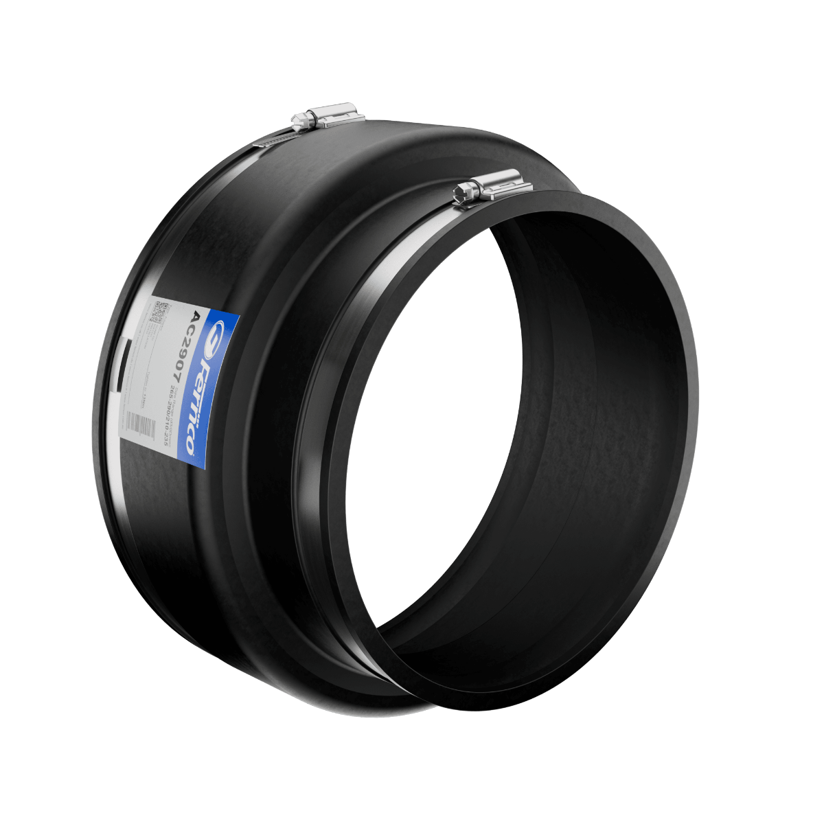Fernco AC Adaptor Coupling EPDM Rubber in black 265-290mm size