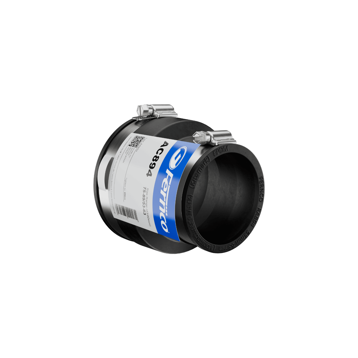 Fernco AC Adaptor Coupling EPDM Rubber