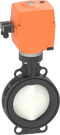 GF 565 Butterfly Valve Electric 100-230V FKM EA45 DN50 with MO in black DN50 size