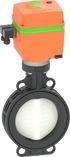 GF 565 Butterfly Valve Smart Electric Actuator 100-230V FKM dEA120 w/o MO in black 65mm size