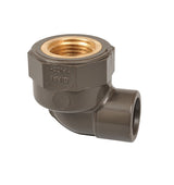 Durapipe HTA Threaded Elbow 90 Degree Brass Thread in grey 16mm size