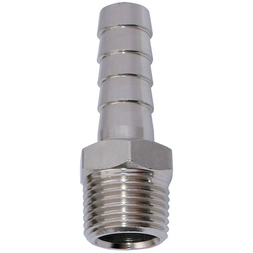 Nickel Plated Brass Male BSPT x Hose Tail