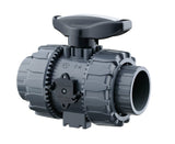 Durapipe PVC-U VKD Double Union Ball Valve FPM in grey 1/2" size