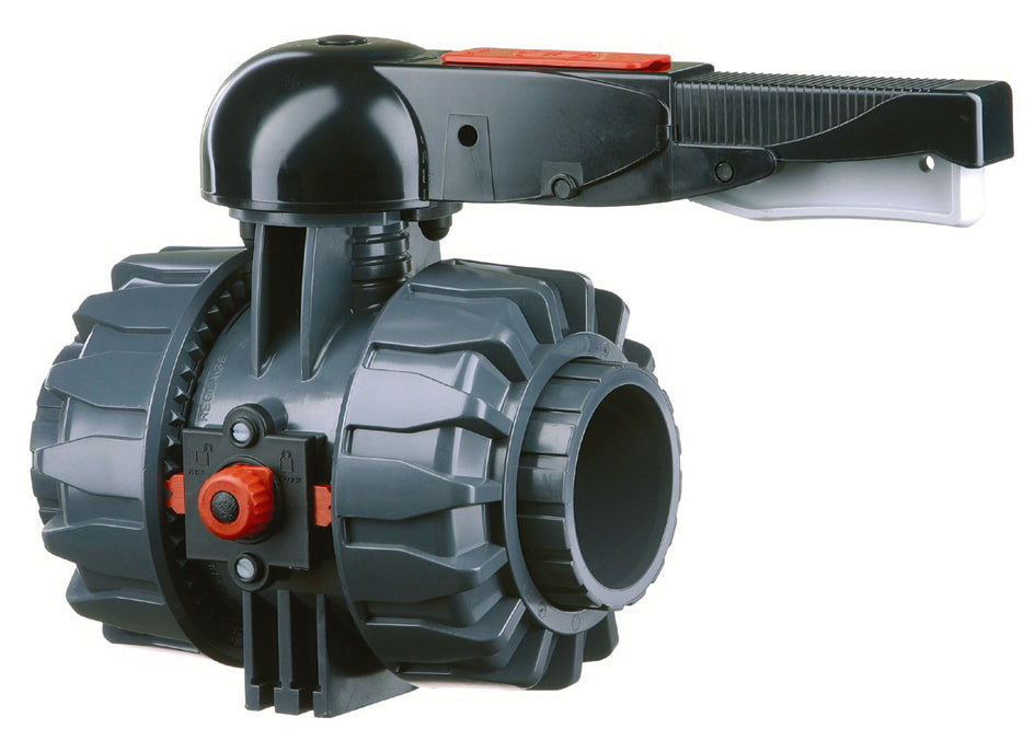 Durapipe PVC-U VKD Double Union Ball Valve FPM in grey 110mm size