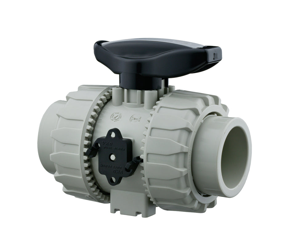 PP VKD Double Union Ball Valve BSP Threaded EPDM