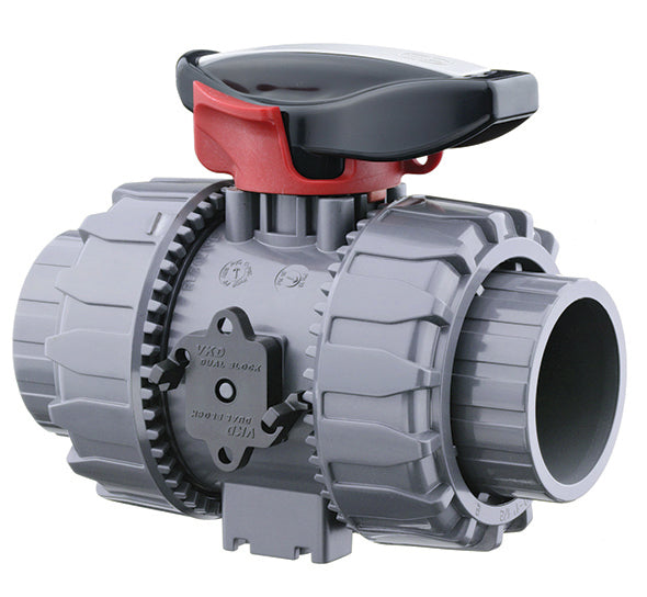 Durapipe ABS VKD Dbl Union Ball Valve Plain Lock EPDM