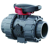 Durapipe PVC-U VKD Dbl Union Ball Valve w/ Lock FPM in grey 1/2" size
