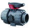 Durapipe PVC-U VKD Dbl Union Ball Valve w/ Lock FPM in grey 1" size