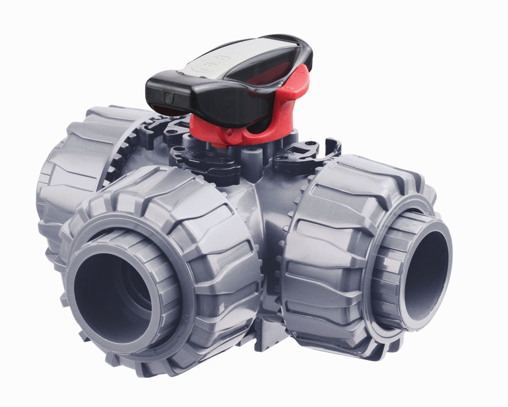 Durapipe ABS SuperFLO TKD 3 Way Ball Valve L-Port EPDM '