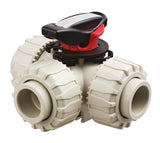 Durapipe PP TKD 3-way Ball Valve T-Port EPDM