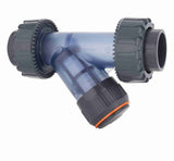 Durapipe PVC-U RV Y-Type Transparent Strainer EPDM in grey 1/2" size