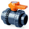 Durapipe PVC-U VXE Double Union Ball Valve EPDM in grey 1" size