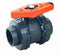 Durapipe PVC-U VXE Double Union Ball Valve EPDM in grey 75mm size